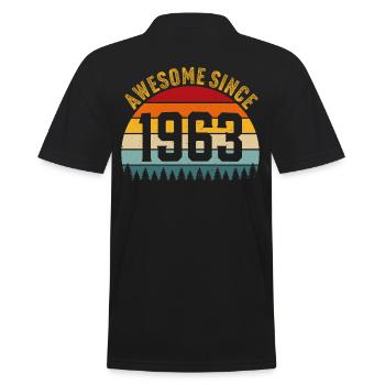 Génial depuis 1963 t-shirt rétro 1963 - Polo Homme - noir - Dos - Kai (181cm)