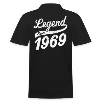 Legend Since 1969 - Men's Polo Shirt - black - Back - Kai (181cm)