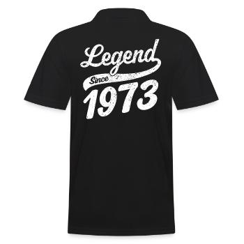 Legend since 1973 - Men's Polo Shirt - black - Back - Kai (181cm)