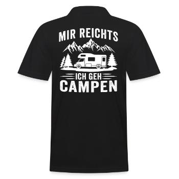 mir reichts ich geh campen camping wohnmobil - Männer Poloshirt - Schwarz - Hinten - Kai (181cm)