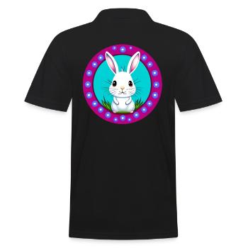 Easter in a Circle - Men's Polo Shirt - black - Back - Kai (181cm)