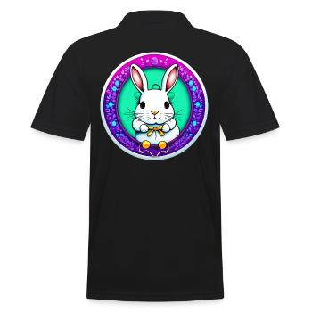 flashy Easter motif - Men's Polo Shirt - black - Back - Kai (181cm)