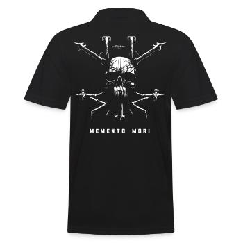 Crâne Tribal - Memento Mori - Polo Homme - noir - Dos - Kai (181cm)