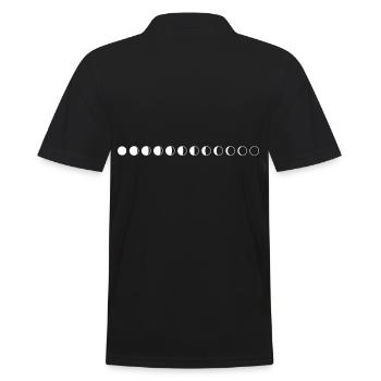 Moon phases circles - Men's Polo Shirt - black - Back - Kai (181cm)