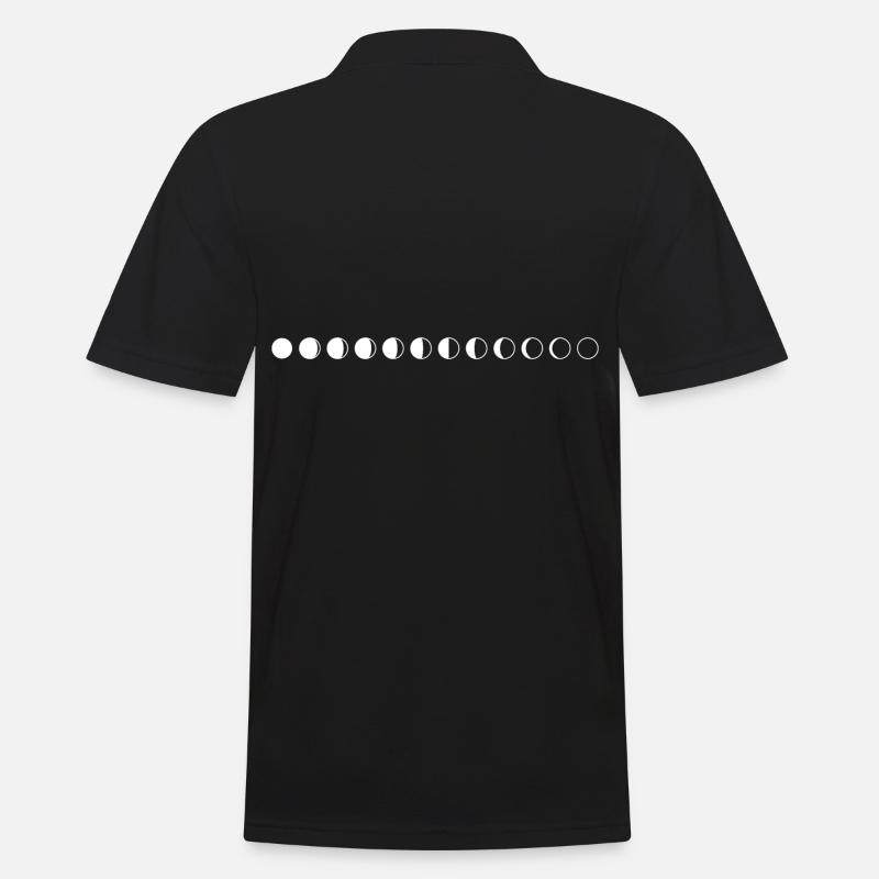 Cercles de phases de lune - Polo Homme - noir