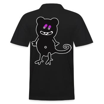 Frech fröhlich Monster Halloween Fantasy Kinder - Männer Poloshirt - Schwarz - Hinten - Kai (181cm)