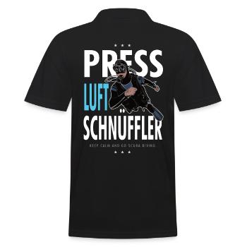 Pressluftschnüffler Geschenk Tauchen - Männer Poloshirt - Schwarz - Hinten - Kai (181cm)