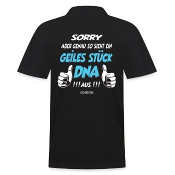so sieht ein geiles Stück DNA aus Geschenk - Männer Poloshirt - Schwarz - Hinten - Kai (181cm)