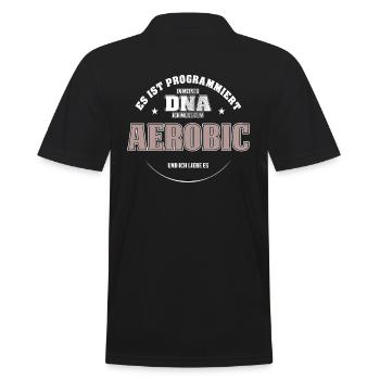 Es ist in meiner DNA ich muss zum AEROBIC - Männer Poloshirt - Schwarz - Hinten - Kai (181cm)