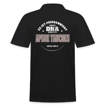 Es ist in meiner DNA ich muss zum APNOE TAUCHEN - Männer Poloshirt - Schwarz - Hinten - Kai (181cm)