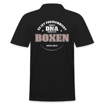 Es ist in meiner DNA ich muss zum BOXEN - Männer Poloshirt - Schwarz - Hinten - Kai (181cm)
