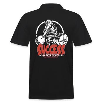 GYM No Excuses Body Building Fitness Gorilla - Men's Polo Shirt - black - Back - Kai (181cm)