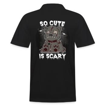 Ugly Teddybär So niedlich ist beängstigend Geschen - Männer Poloshirt - Schwarz - Hinten - Kai (181cm)