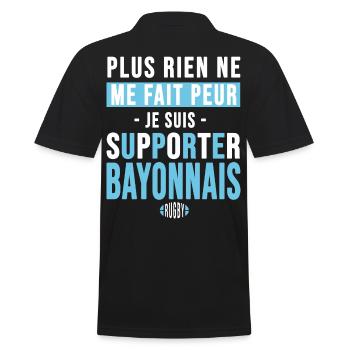 Rugby Bayonne cadeau supporter bayonnais - Polo Homme - noir - Dos - Kai (181cm)