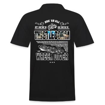 Wrack Thistlegorm Ägypten Tauchen Geschichte - Männer Poloshirt - Schwarz - Hinten - Kai (181cm)