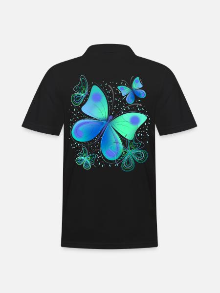 Butterfly moth - Men's Polo Shirt - black