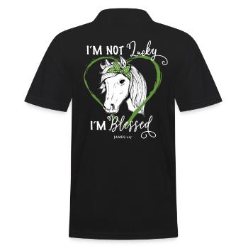 Fan de cheval religieux chrétien - Polo Homme - noir - Dos - Kai (181cm)