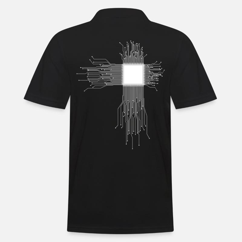 CPU Processor - Men's Polo Shirt - black