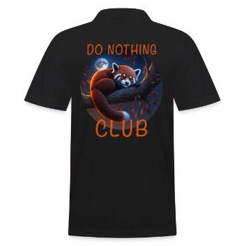 Red panda - Men's Polo Shirt - black - Back - Kai (181cm)