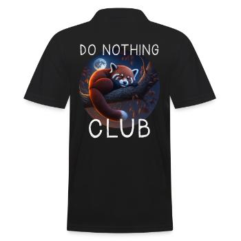 Ne rien faire Club Red Panda - Polo Homme - noir - Dos - Kai (181cm)