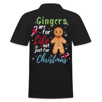 Ingwer ist für das Leben Tee für Weihnachten - Männer Poloshirt - Schwarz - Hinten - Kai (181cm)