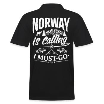 La Norvège appelle - Pêche - Polo Homme - noir - Dos - Kai (181cm)