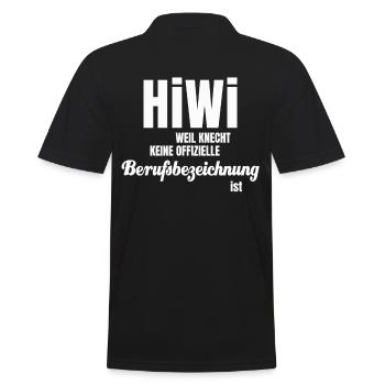 Studentische Hilfskraft lustiger Spruch Geschenk - Männer Poloshirt - Schwarz - Hinten - Kai (181cm)