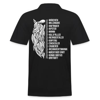 Barbe barbe règle règle barbe cadeau - Polo Homme - noir - Dos - Kai (181cm)