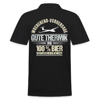 Segelflugzeug Segelflieger Segelflug Geschenk - Männer Poloshirt - Schwarz - Hinten - Kai (181cm)