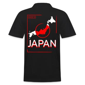 Japan japanisch japanische Flagge Geschenkidee - Männer Poloshirt - Schwarz - Hinten - Kai (181cm)