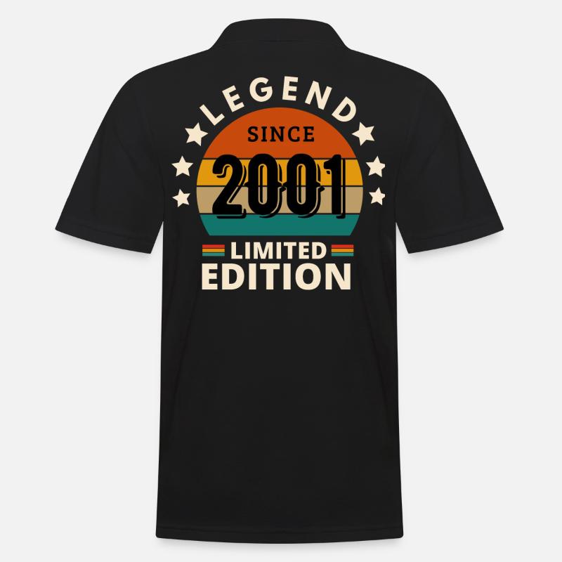 LÉGENDE 2001, MILLÉSIME 2001 - Polo Homme - noir