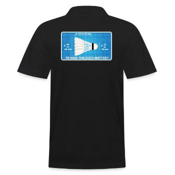 For fun, dimensions matter! - Men's Polo Shirt - black - Back - Kai (181cm)