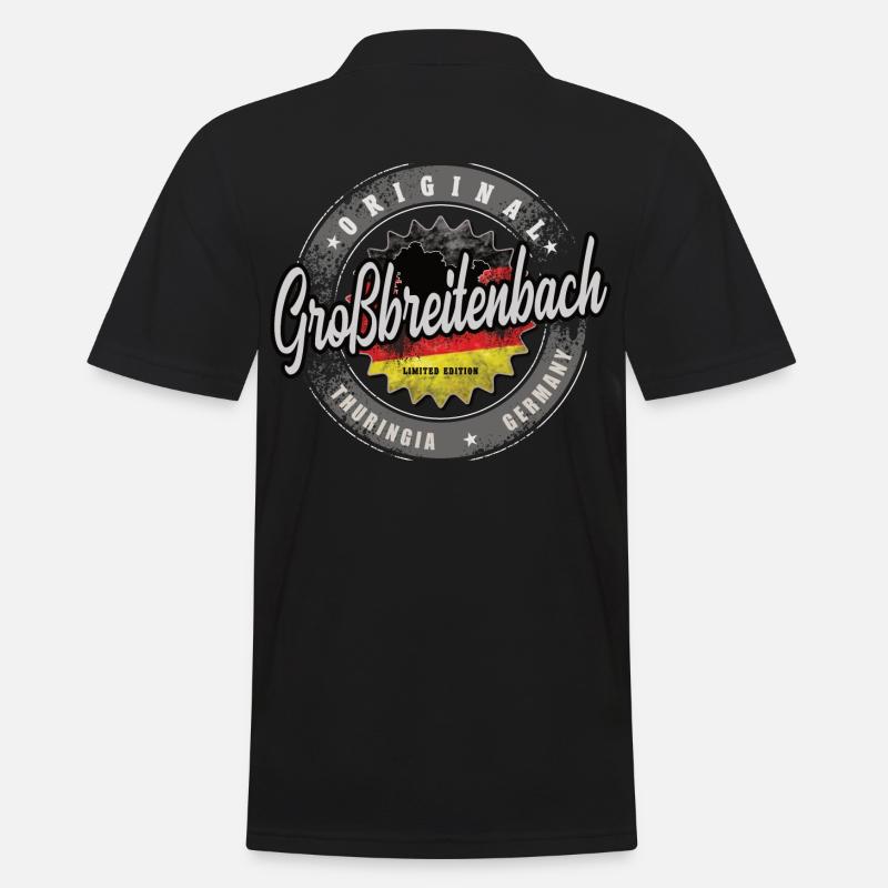 Original Germany Thüringen Großbreitenbach - Männer Poloshirt - Schwarz