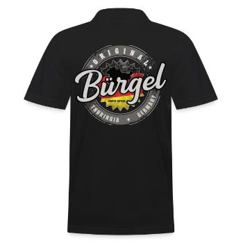 Original Germany Thüringen Bürgel - Männer Poloshirt - Schwarz - Hinten - Kai (181cm)