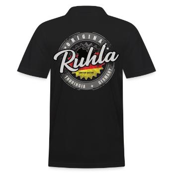 Original Germany Thüringen Ruhla - Männer Poloshirt - Schwarz - Hinten - Kai (181cm)