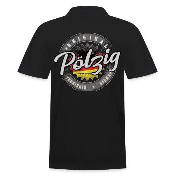 Original Germany Thüringen Pölzig - Männer Poloshirt - Schwarz - Hinten - Kai (181cm)