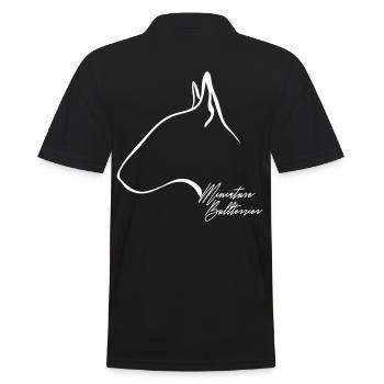 MINIATURE BULLTERRIER Profil Wilsigns - Männer Poloshirt - Schwarz - Hinten - Kai (181cm)