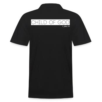 Jesus Christ Shirt Child of God Dames et Messieurs - Polo Homme - noir - Dos - Kai (181cm)
