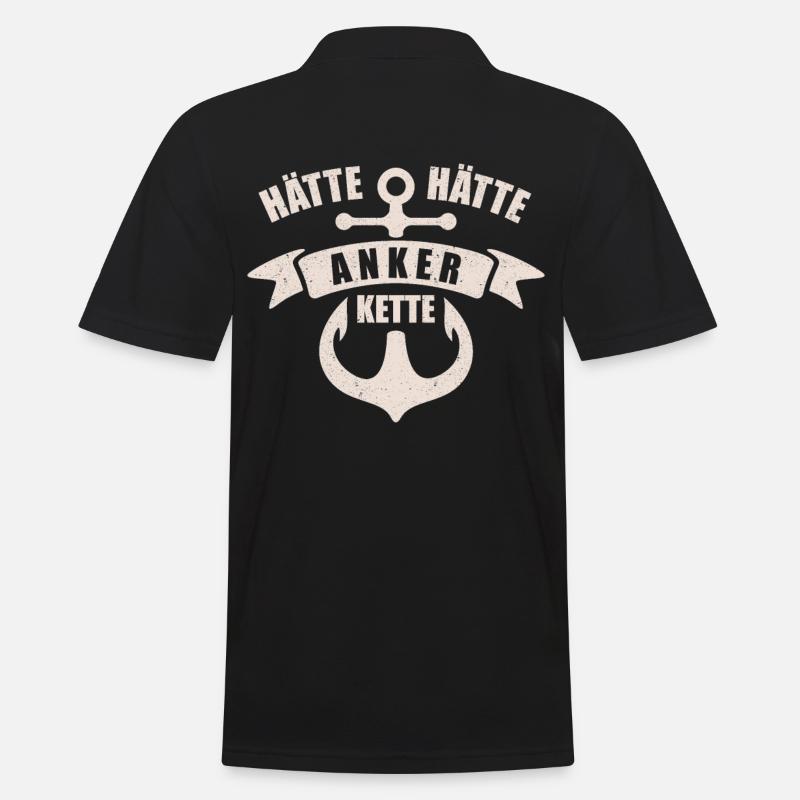 Anker aurait-il | Rétro rétro - Polo Homme - noir