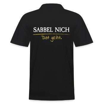 SABBEL NICH DAT GEIHT | Norddeutsch Platt Geschenk - Männer Poloshirt - Schwarz - Hinten - Kai (181cm)