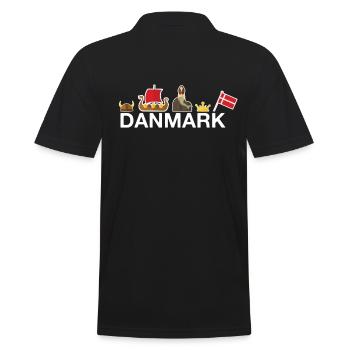 DANMARK Danemark Plage vacances Dunes Mer - Polo Homme - noir - Dos - Kai (181cm)