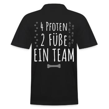 Cooler Hunde Spruch | Geschenkidee Hundebesitzer - Männer Poloshirt - Schwarz - Hinten - Kai (181cm)