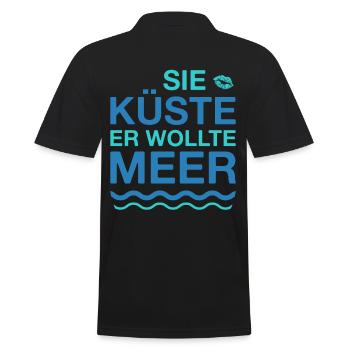 Sie Küste Er Wollte Meer Partner Geschenkidee - Männer Poloshirt - Schwarz - Hinten - Kai (181cm)