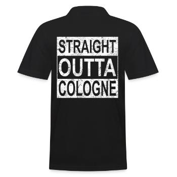 Straight Outta Cologne Old School Vintage de Cologne - Polo Homme - noir - Dos - Kai (181cm)