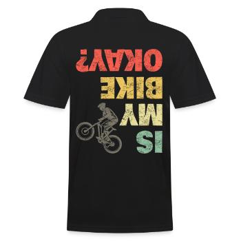 Est-ce que mon vélo va bien? | VTT VTT Vintage Vintage - Polo Homme - noir - Dos - Kai (181cm)