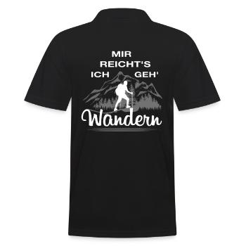 Mir Reichts Ich Geh Wandern Wander Spruch Berge - Männer Poloshirt - Schwarz - Hinten - Kai (181cm)