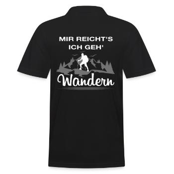 Mir reichts ich geh wandern Berg Motiv Wanderer - Männer Poloshirt - Schwarz - Hinten - Kai (181cm)