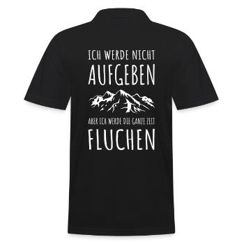 Wandern Aufgeben Fluchen Berge Spruch Geschenk - Männer Poloshirt - Schwarz - Hinten - Kai (181cm)