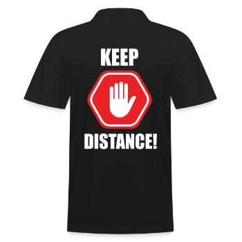 Gardez la distance Attention Attention Attention - Polo Homme - noir - Dos - Kai (181cm)
