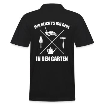 Mir reichts ich gehe in den Garten Gärtner Spruch - Männer Poloshirt - Schwarz - Hinten - Kai (181cm)